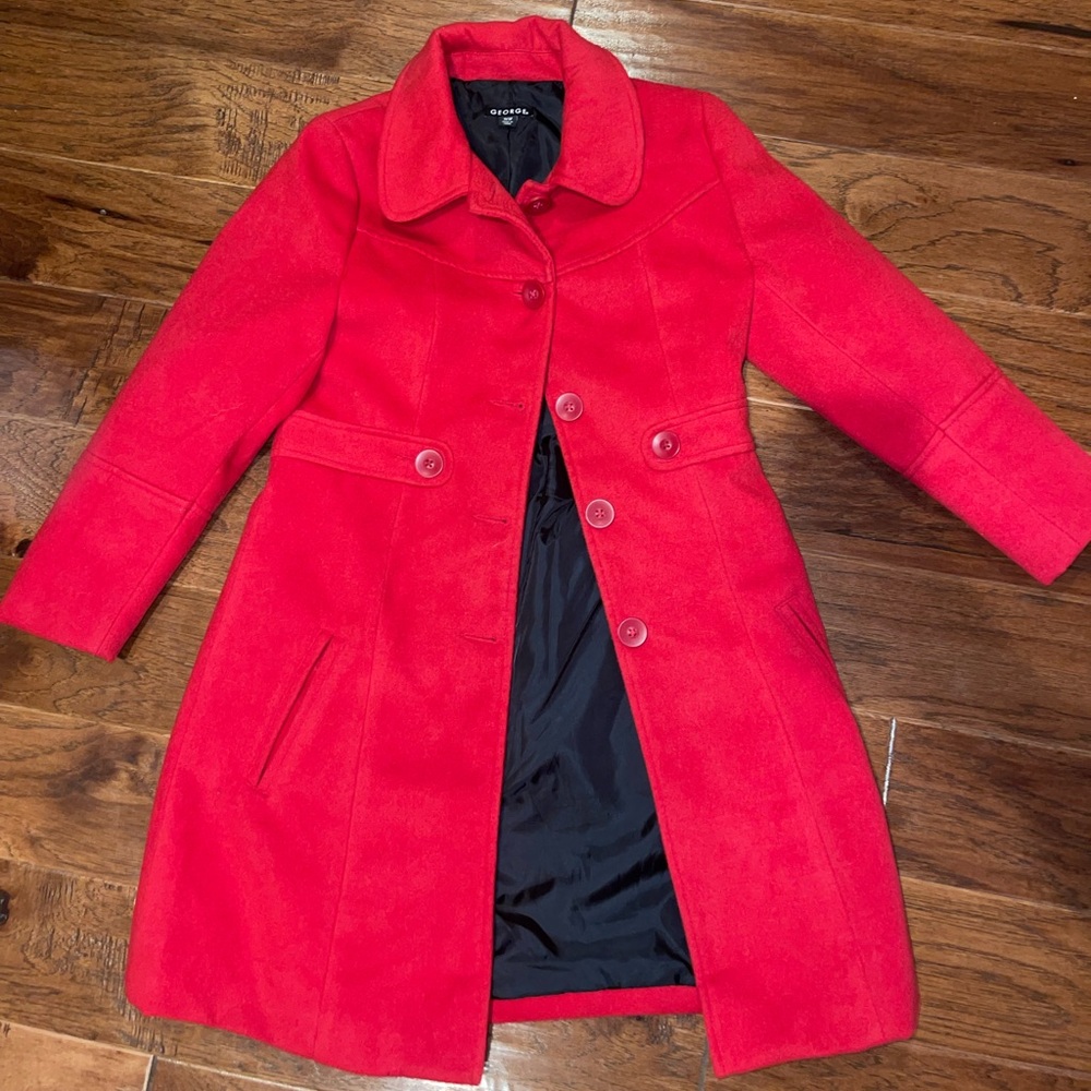 George Kids Red Trench Coat